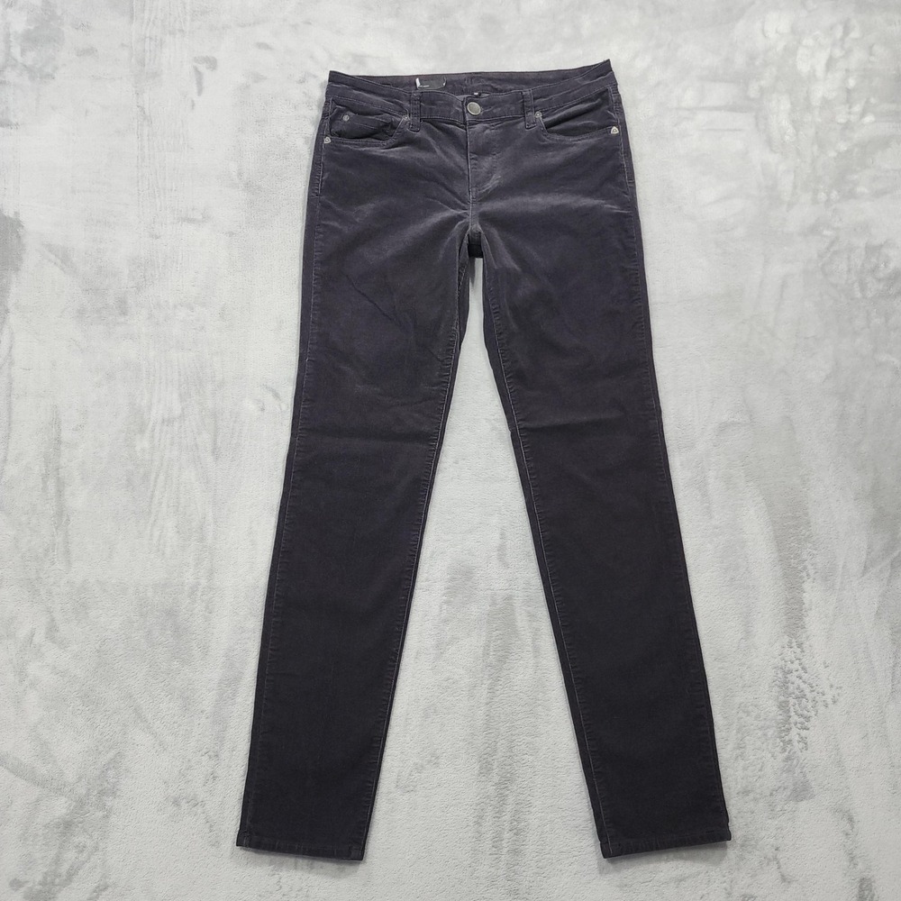 KUT From The Kloth Pants Womens 10 Black Corduroy Diana Skinny Stretch Jegging - Picture 1 of 15